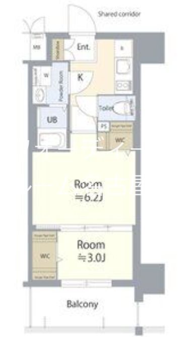 名古屋市中区新栄のマンションの間取り