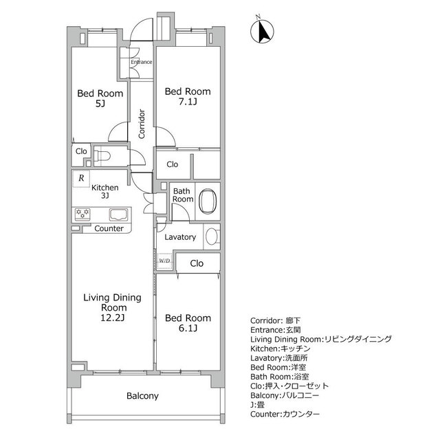 クレストレジデンス東中野の間取り