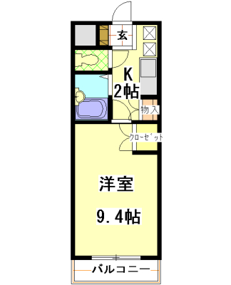 倉敷ライフキャンパス　Ｃ棟の間取り