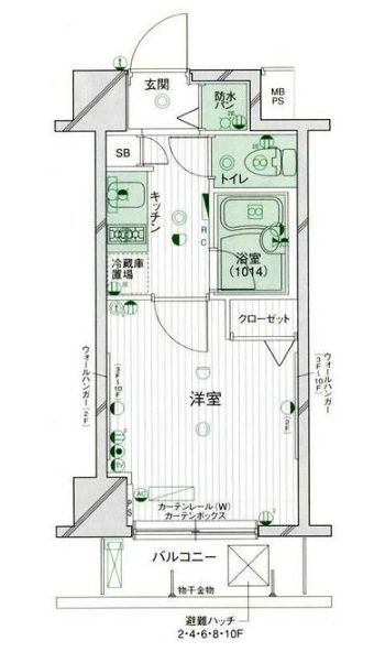 パークウェル早稲田弐番館の間取り