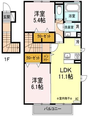 ターナ木曽西 B棟の間取り