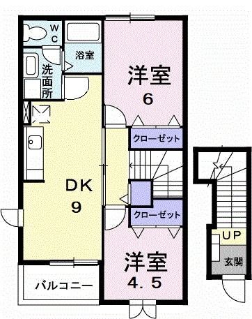 パインツリー21 Aの間取り写真