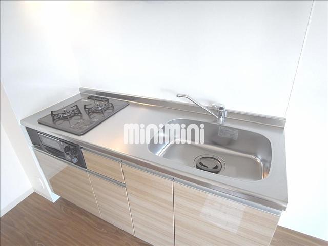 キッチン　ガスコンロ２口、キチン周りにコンセント有り使いやすいキッチン