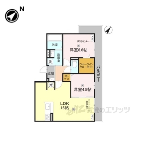 GRAMM桂稲荷山の間取り写真