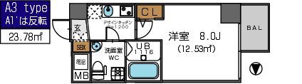 ザ・パーククロス阿波座の間取り写真