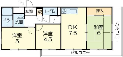 ロイヤルコーポ姫路の間取り写真