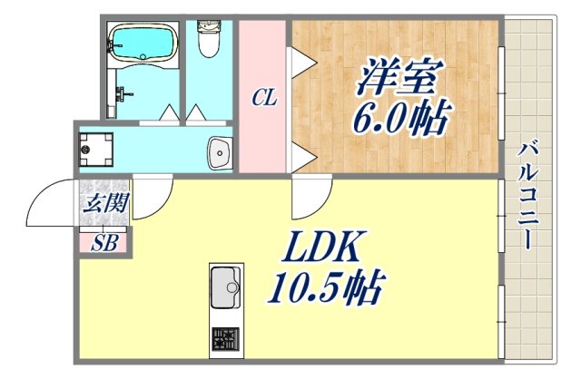 塚口第一シェトアの間取り写真
