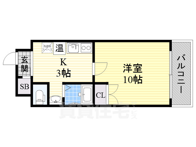 ＪＲ大阪環状線 桃谷駅 徒歩10分 8階建 築19年の間取り写真