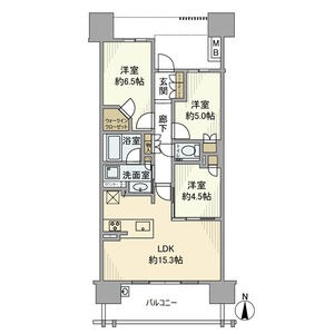 ザ・パークハウス桜山プレイズの間取り写真