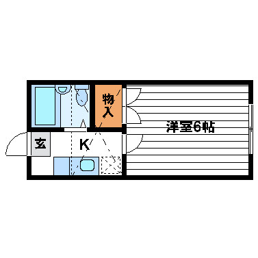 仙台市青葉区中山のアパートの間取り