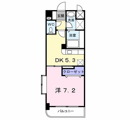 【北九州市小倉南区長行東のマンションの間取り】