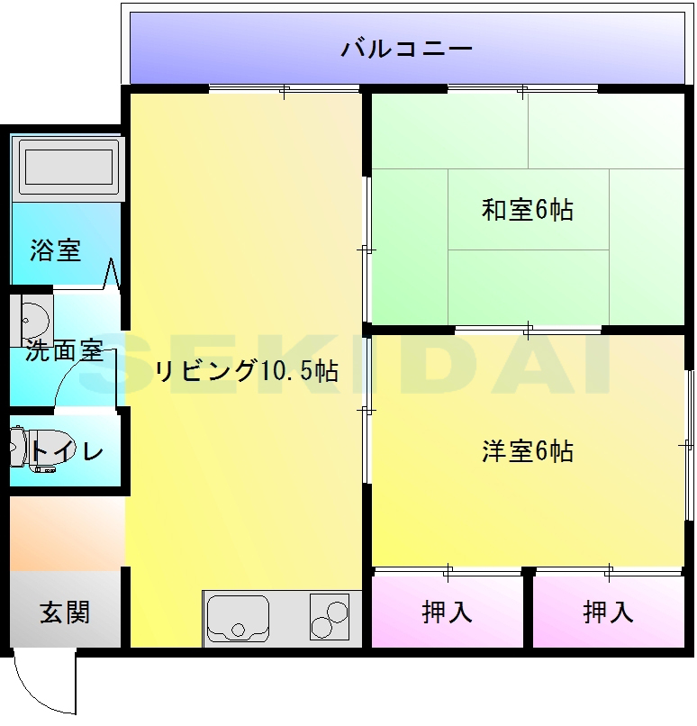 森田ツインコーポB棟の間取り