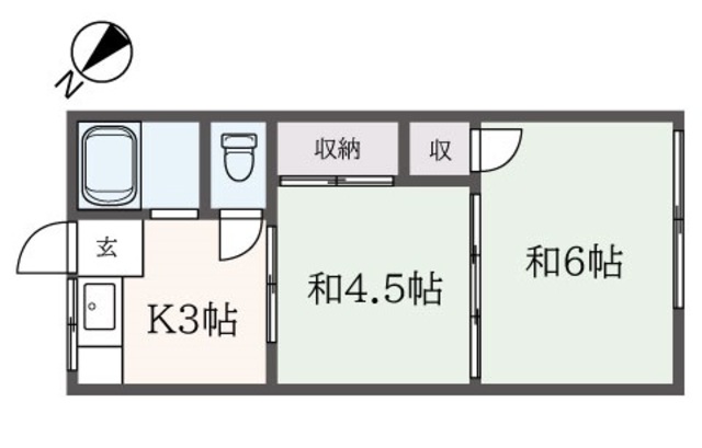 府中市西府町のアパートの間取り