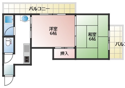 長居第三ハイツの間取り