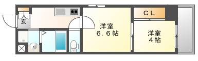 パレグレース西十日市の間取り