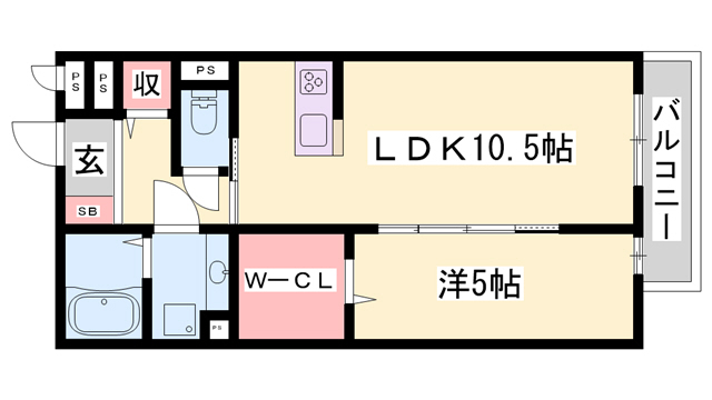 【メゾン・ド・クルーの間取り】