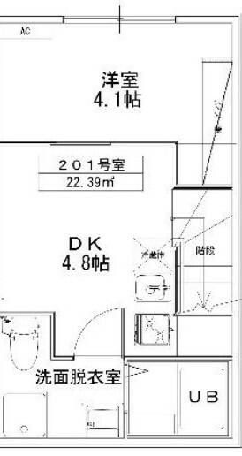 船橋市新高根のアパートの間取り