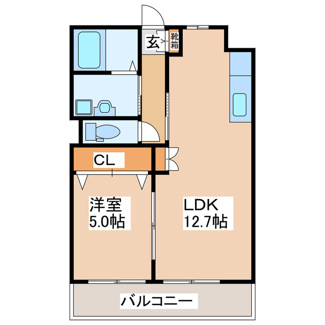 菊池郡大津町大字平川のマンションの間取り