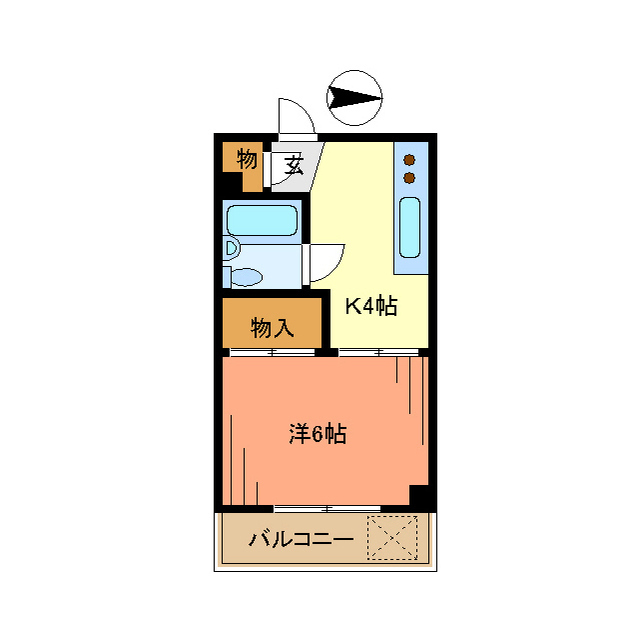 中野区本町のマンションの間取り