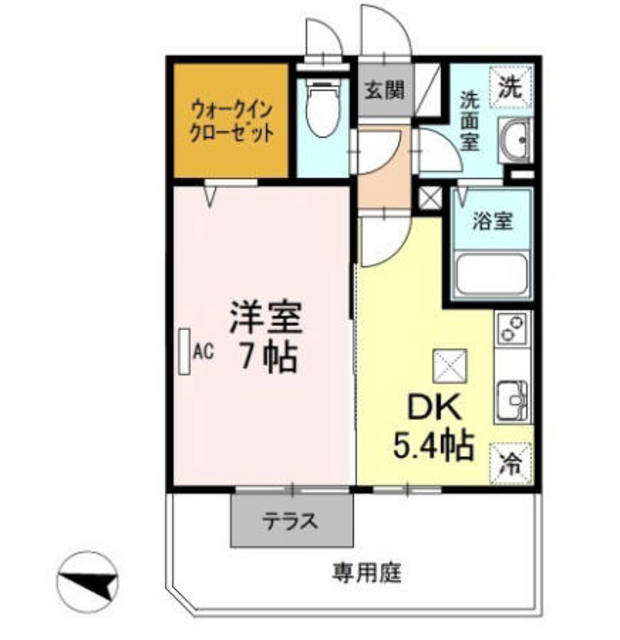 高松市上林町のアパートの間取り