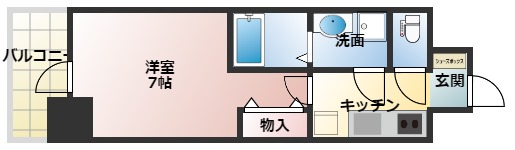 S-RESIDENCE難波大国町Deuxの間取り