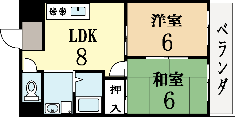 城陽市富野のマンションの間取り