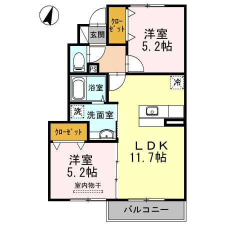 クレエルＫ　C棟の間取り