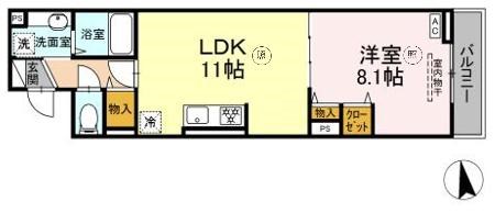 荒川区東日暮里のアパートの間取り