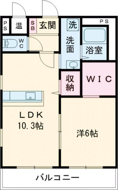 フォブール栗林南Ｂの間取り