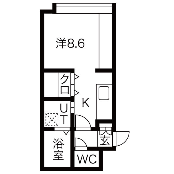 札幌市白石区菊水五条のマンションの間取り