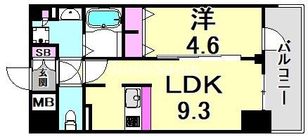 【プレサンスTHE神戸の間取り】