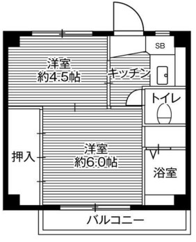 ビレッジハウス川井宿6号棟の間取り