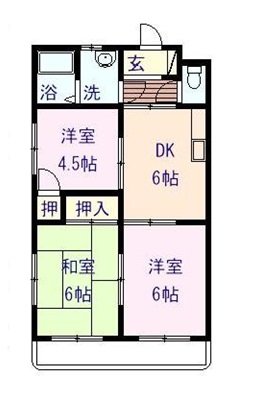 福山市横尾町のアパートの間取り