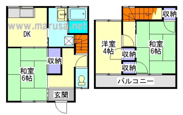 村中コーポの間取り