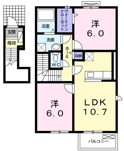 メーリーウィンドＴの間取り