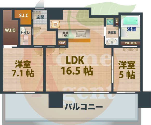 中野区中野のマンションの間取り