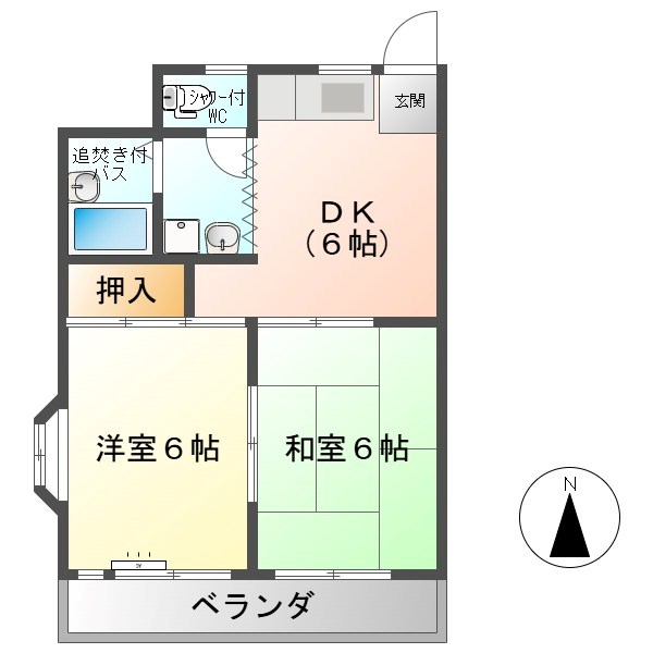 東御市田中のアパートの間取り