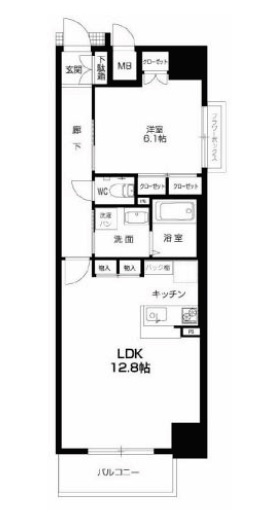 キャッスルコート博労町の間取り