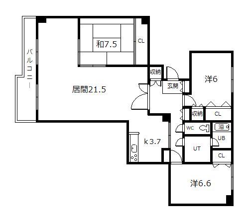 ロジェ・セラ６条通の間取り