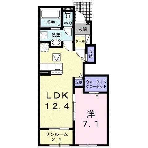 【グリーン琥珀甲南IIの間取り】