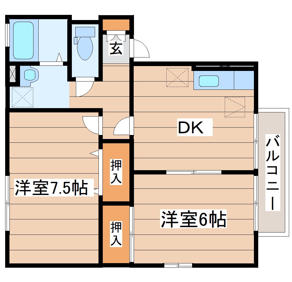 クレセントガーデンの間取り