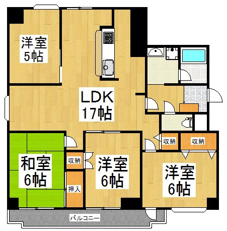 東村山市恩多町のマンションの間取り