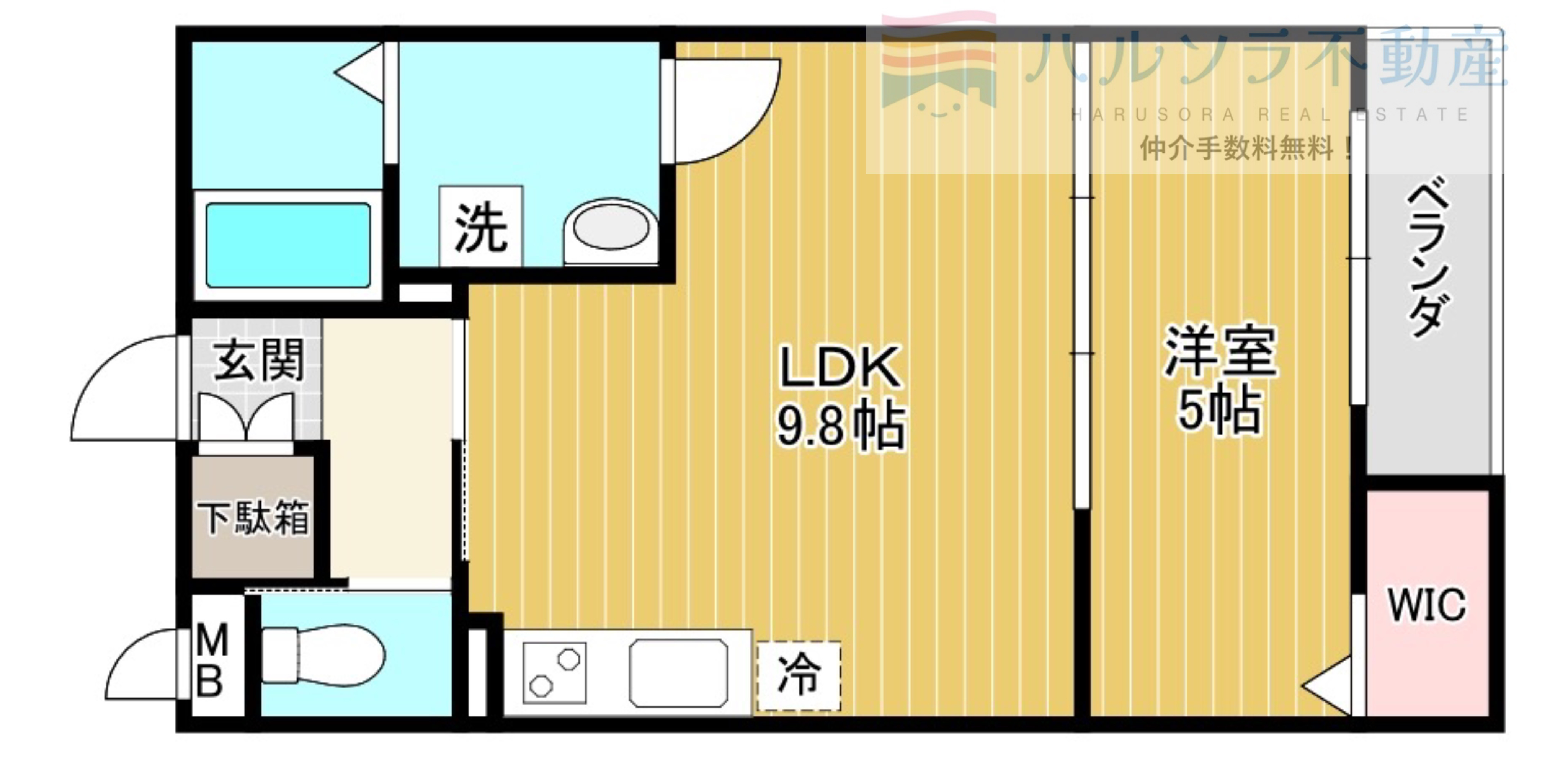 【寝屋川市下木田町のアパートの間取り】