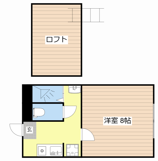 彦根市平田町のアパートの間取り