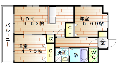 フラワーマンションの間取り