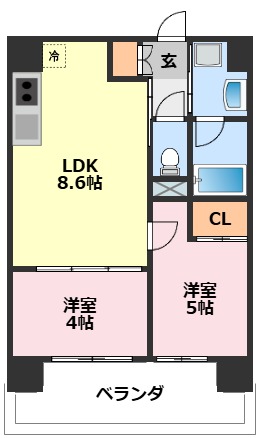 柏市柏のマンションの間取り