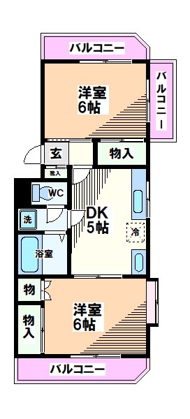 【国立市富士見台のマンションの間取り】