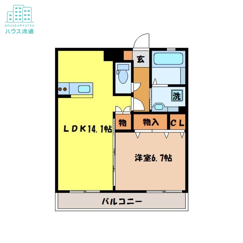 【諫早市多良見町化屋のマンションの間取り】