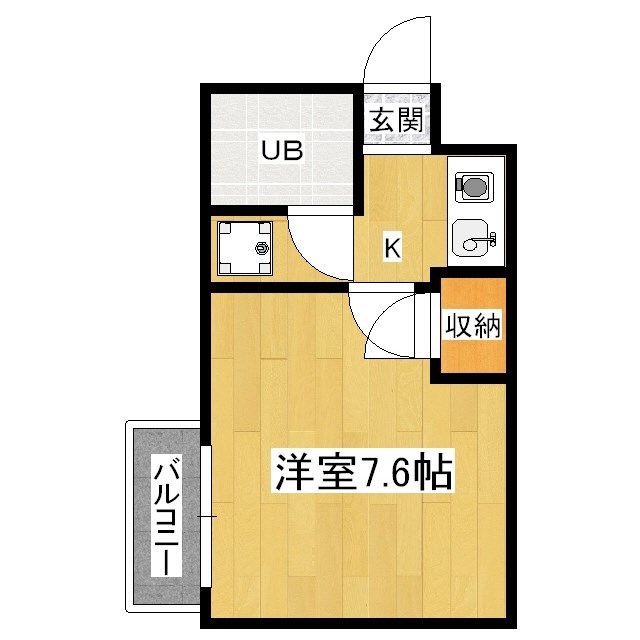 御陵シャトー朝日の間取り