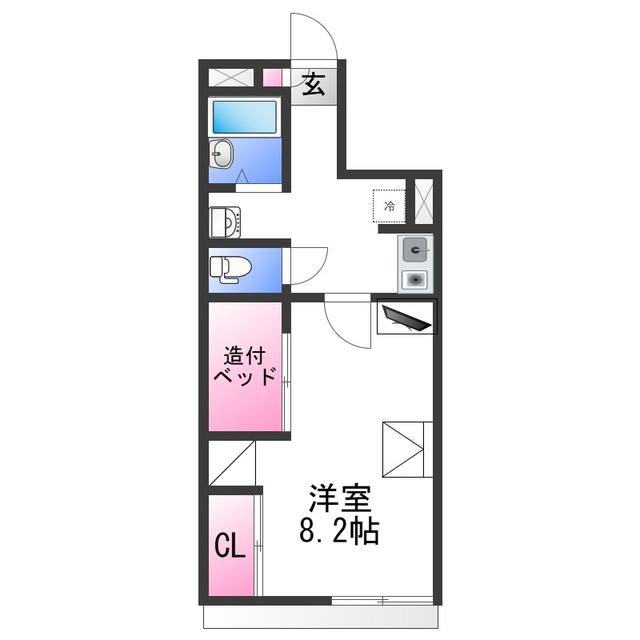 和歌山市井辺のアパートの間取り